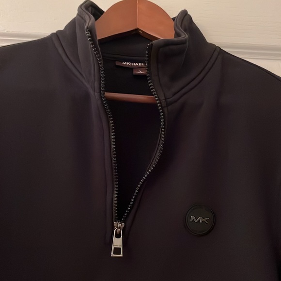 Men’s Michael Kors Half Zip Black Sweatshirt - Picture 3 of 5
